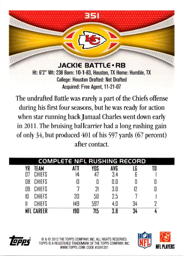 2012 Topps Jackie Battle