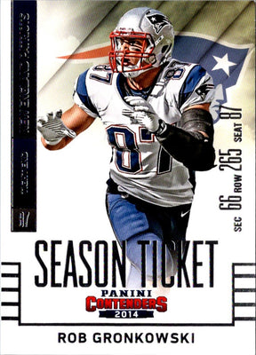 2014 Panini Contenders Rob Gronkowski #68