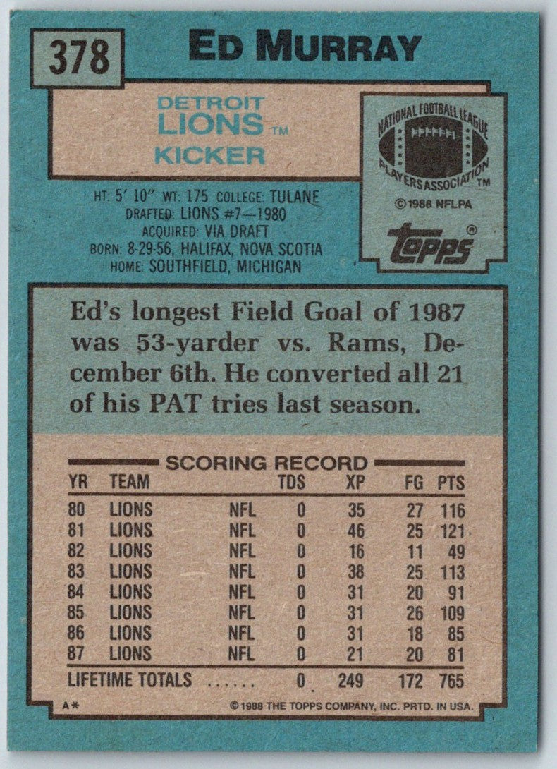 1988 Topps Ed Murray