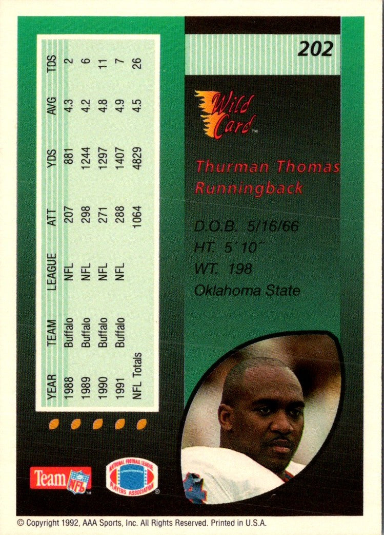 1992 Wild Card Thurman Thomas