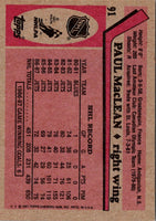 1987 Topps Paul MacLean #91