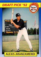 1992 Front Row Draft Picks Alexis Aranzamendi #72