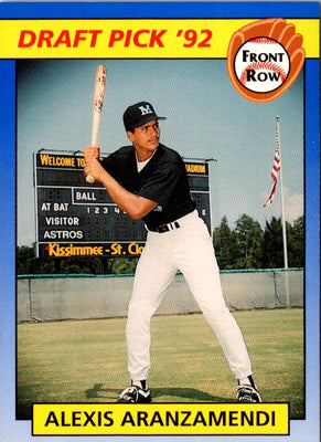 1992 Front Row Draft Picks Alexis Aranzamendi #72