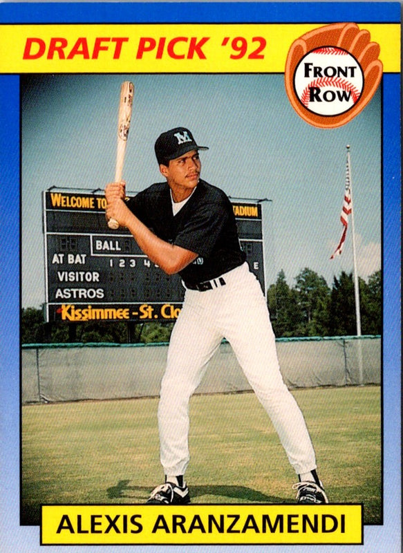 1992 Front Row Draft Picks Alexis Aranzamendi #72