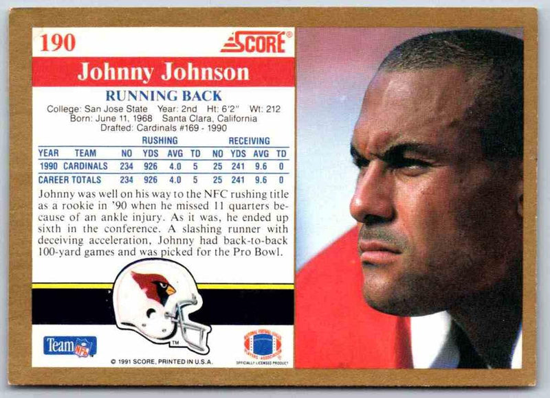 1991 Score Johnny Johnson