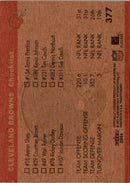 2001 Fleer Tradition Cleveland Browns Team Leaders