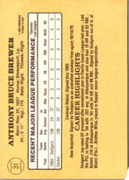1985 Donruss Tony Brewer #31 Rookie