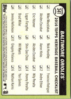2016 Topps Heritage Baltimore Orioles #341