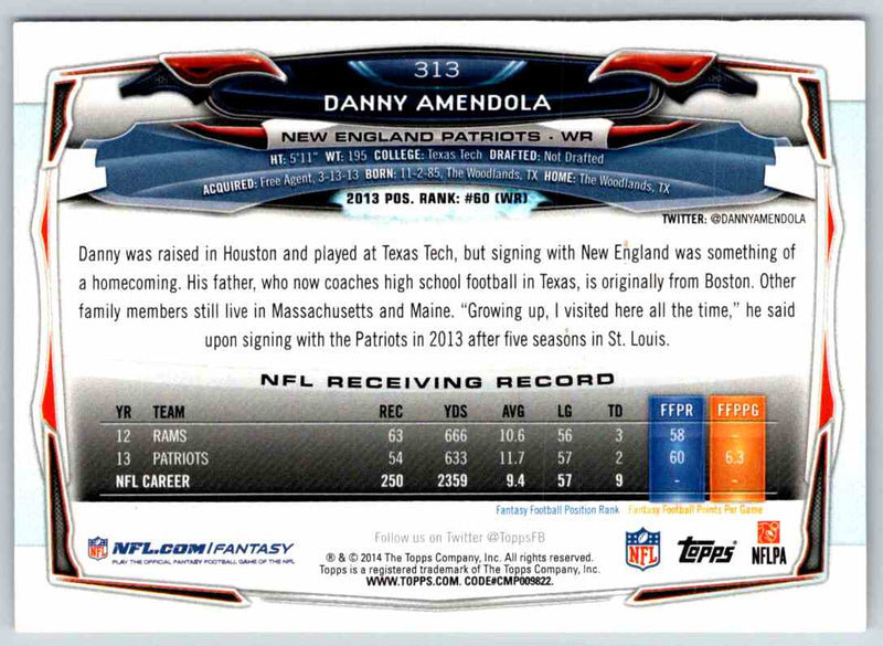 2014 Topps Danny Amendola