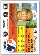 1991 O-Pee-Chee Premier Andres Galarraga