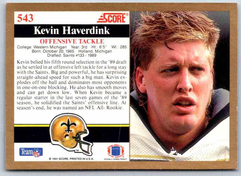 1991 Score Kevin Haverdink