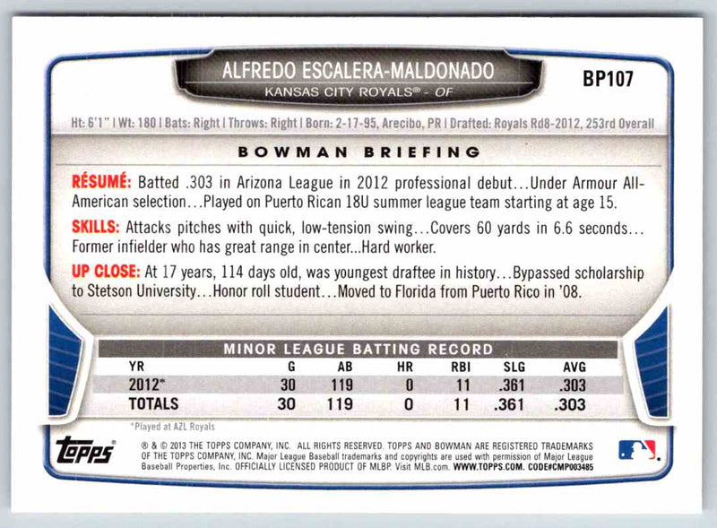 2014 Bowman Alfredo Escalera-Maldonado