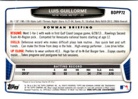 2013 Bowman Draft Picks & Prospects Chrome Luis Guillorme #BDPP72