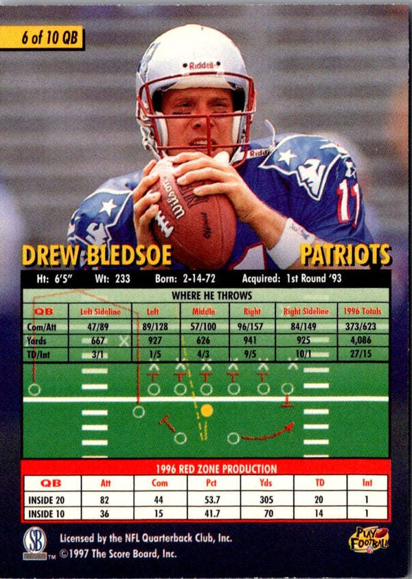 1996 Score Drew Bledsoe #12