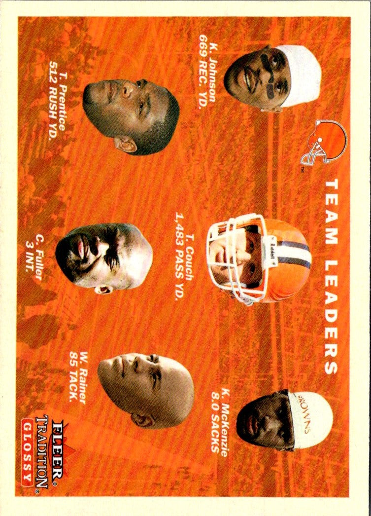 2001 Fleer Tradition Cleveland Browns Team Leaders