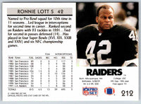1992 Proset Ronnie Lott #212