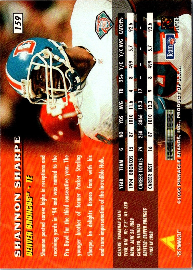 1995 Pinnacle Shannon Sharpe