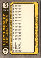 1981 Fleer Lloyd Moseby #421 Rookie