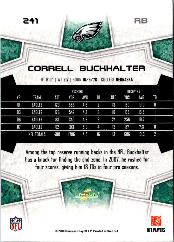 2008 Score Correll Buckhalter #241