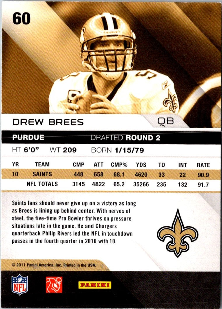 2011 Panini Absolute Memorabilia Drew Brees