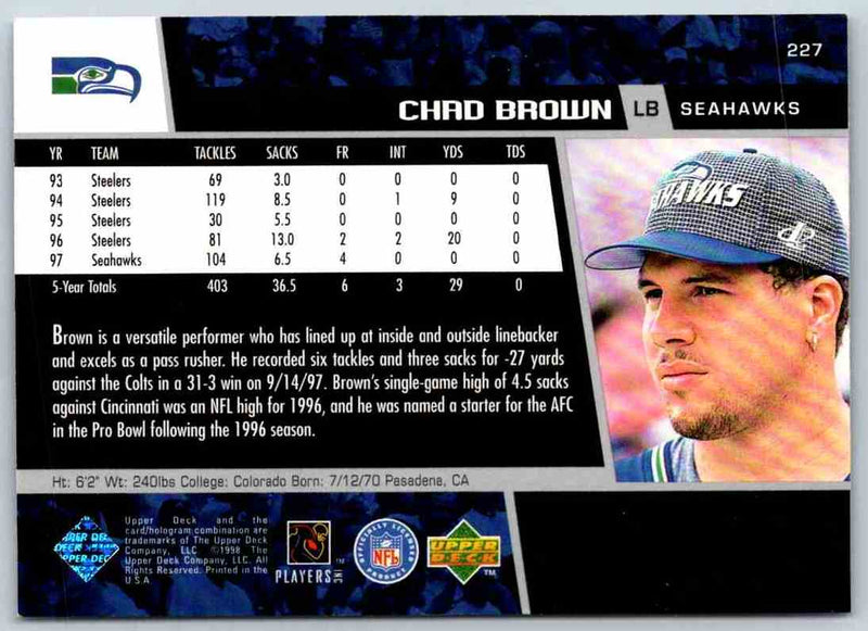 1998 Upper Deck Chad Brown