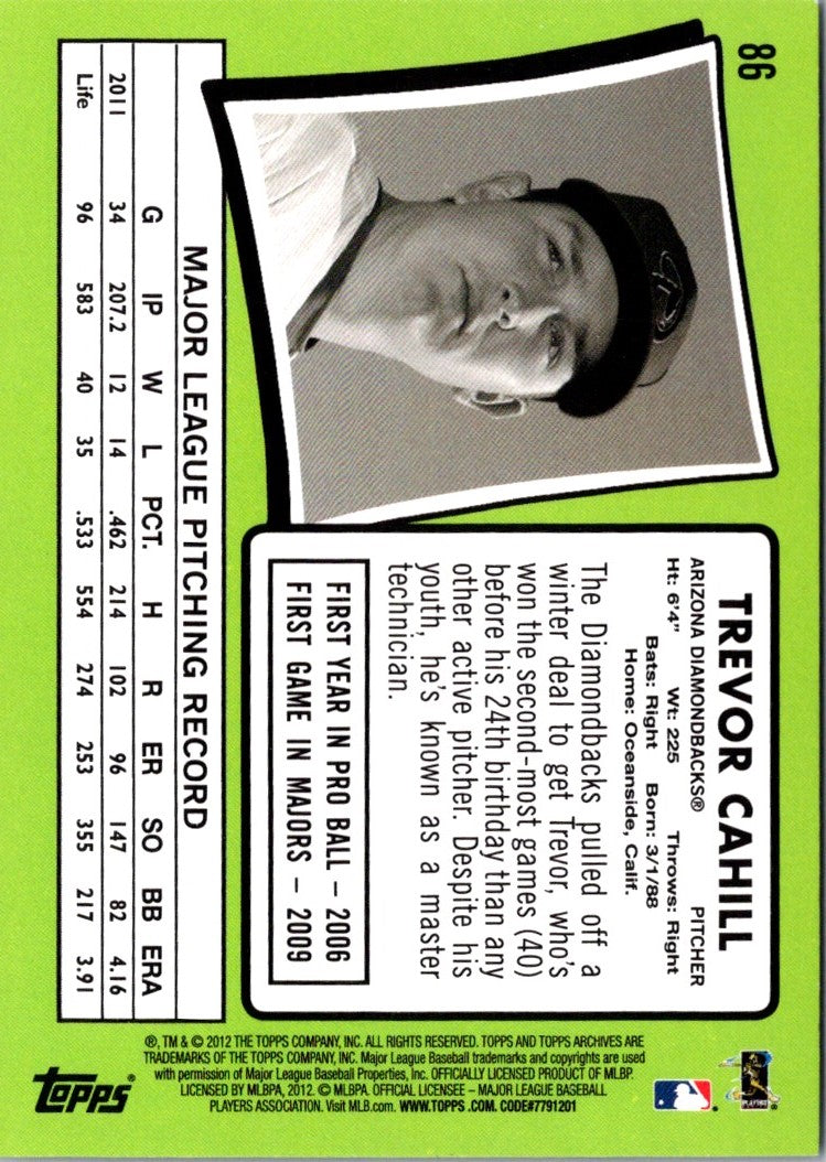 2012 Topps Archives Trevor Cahill