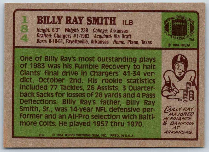 1985 Topps Billy Ray Smith