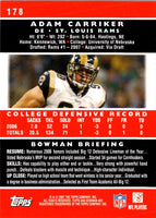 2007 Bowman Adam Carriker #178 Rookie