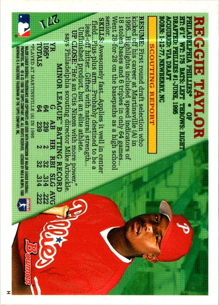 1996 Bowman Reggie Taylor