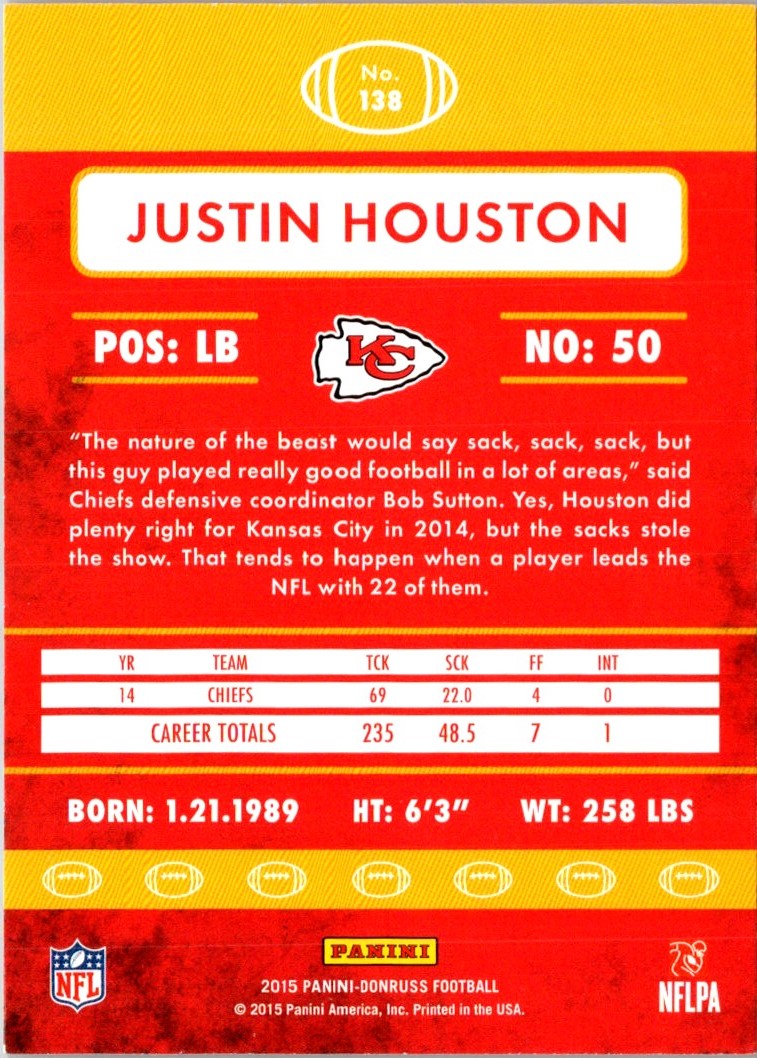 2015 Donruss Justin Houston