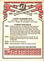 1981 Donruss Larry Cox #285