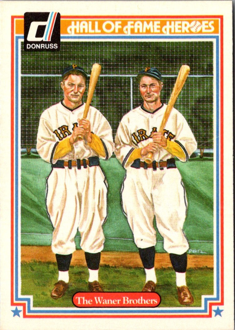 1983 Donruss Hall of Fame Heroes The Waner Brothers