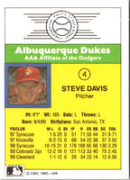 1990 CMC Albuquerque Dukes Steve Davis #4