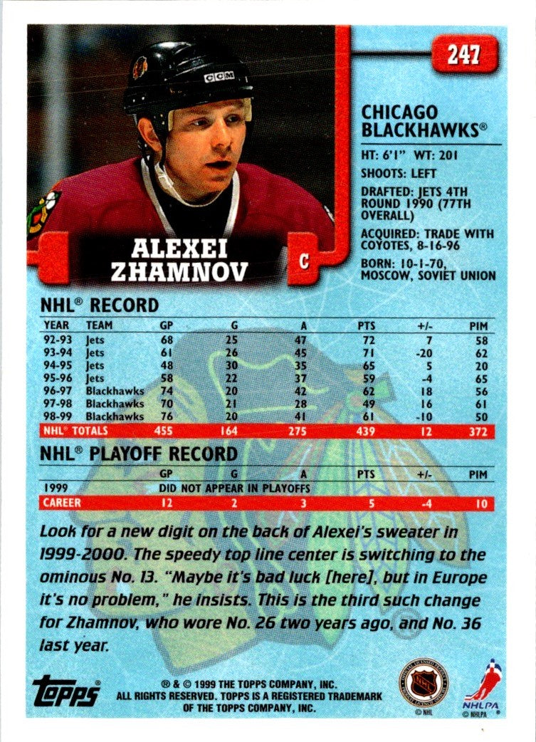 1999 Topps Alexei Zhamnov