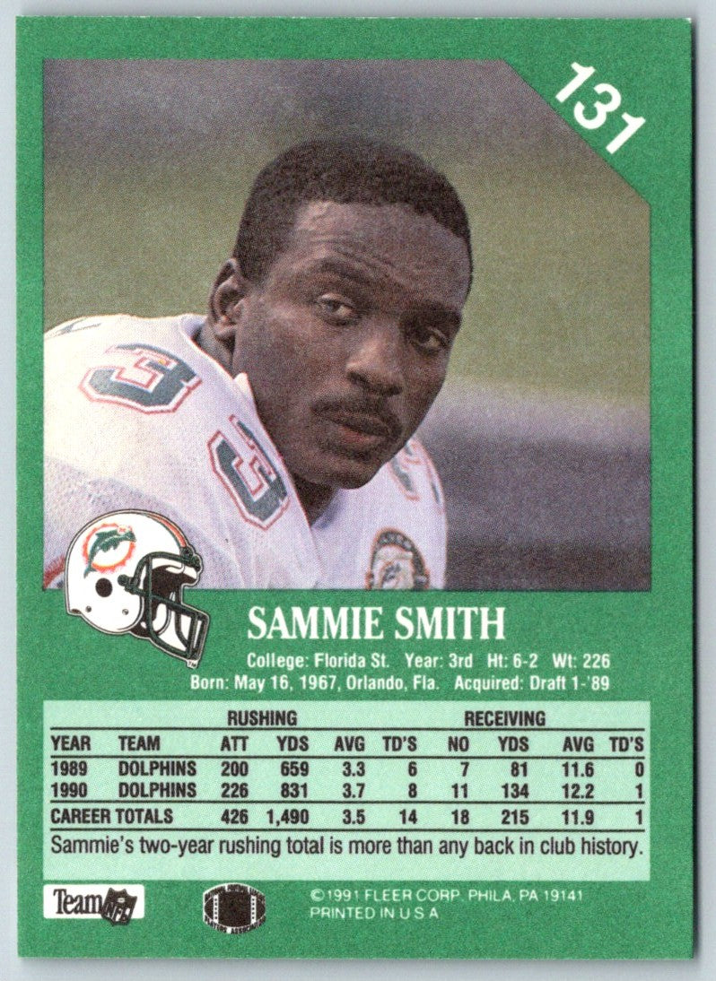 1991 Fleer Sammie Smith