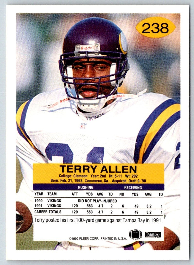 1992 Fleer Terry Allen