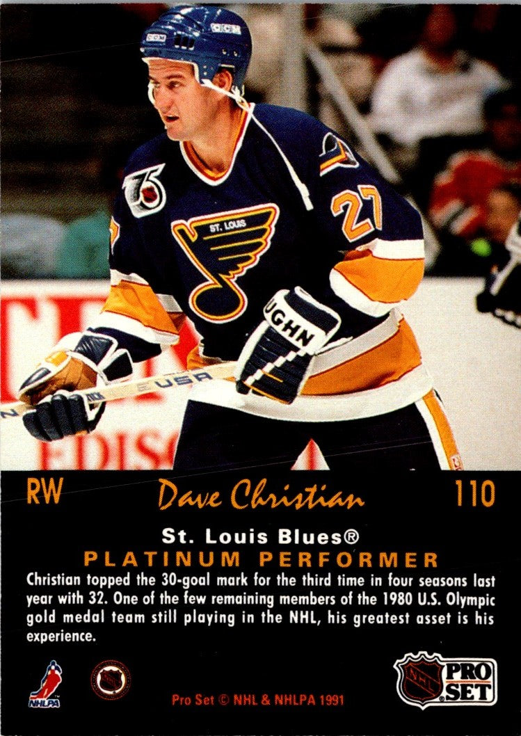 1991 Pro Set Platinum Dave Christian