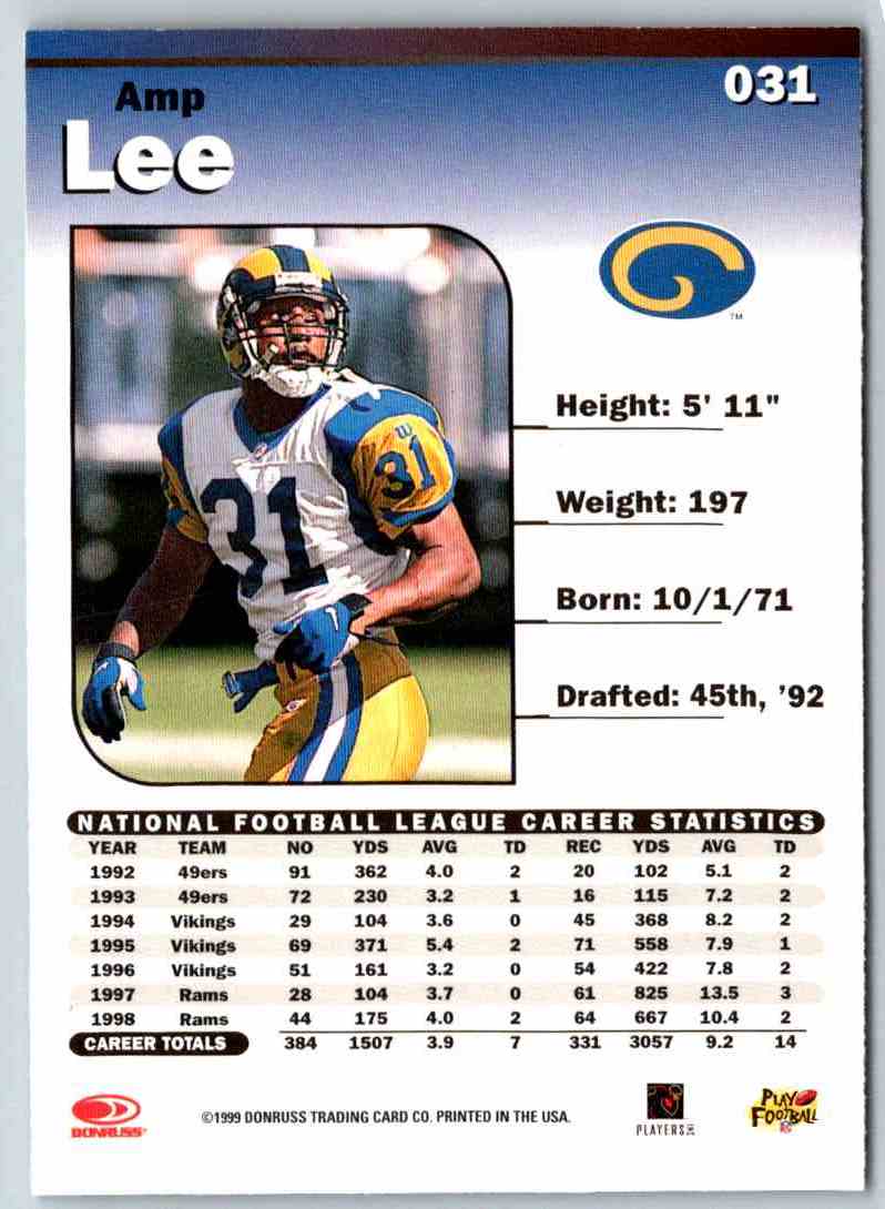 1999 Donruss Elite Amp Lee