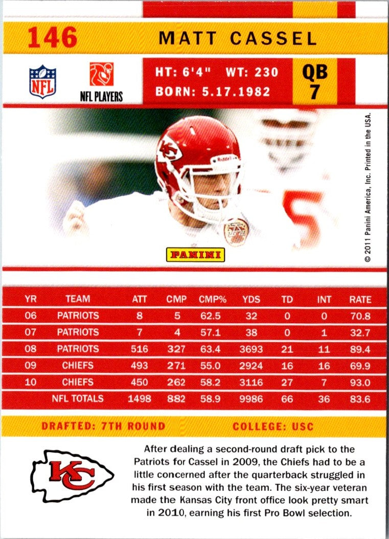 2011 Score Matt Cassel
