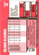 1989 Fleer Rolando Blackman