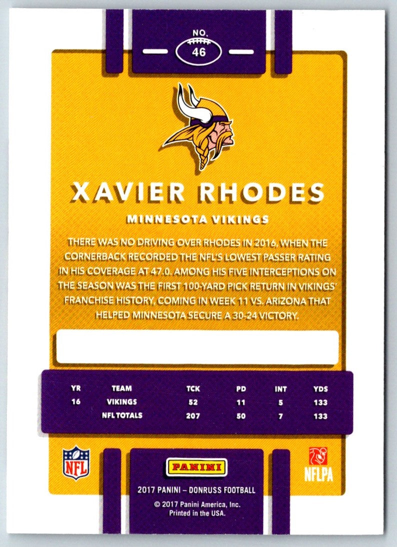 2017 Donruss Xavier Rhodes