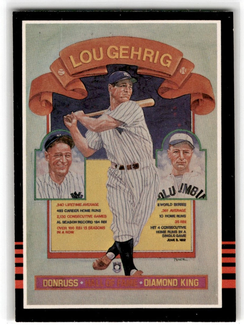 1985 Donruss Lou Gehrig Puzzle Lou Gehrig