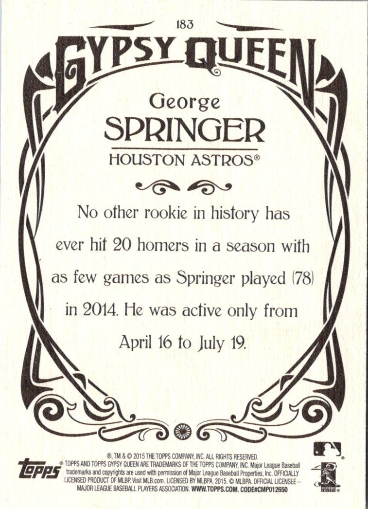 2015 Topps Gypsy Queen George Springer