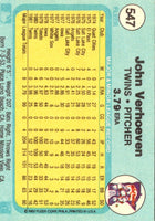 1982 Fleer John Verhoeven #547