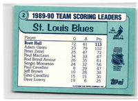 1990 Topps Team Scoring Leaders Brett Hull #2
