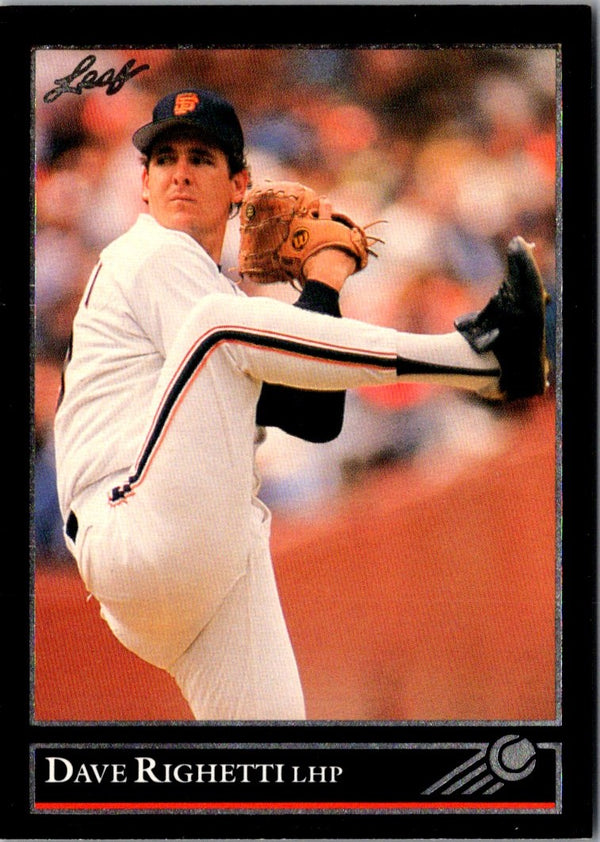 1992 Leaf Black Gold Dave Righetti #135