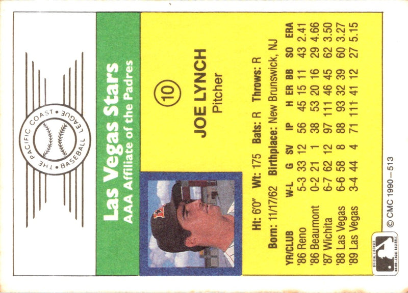 1990 CMC Las Vegas Stars Joe Lynch