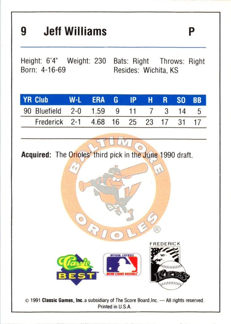 1991 Classic Best Frederick Keys Jeff Williams