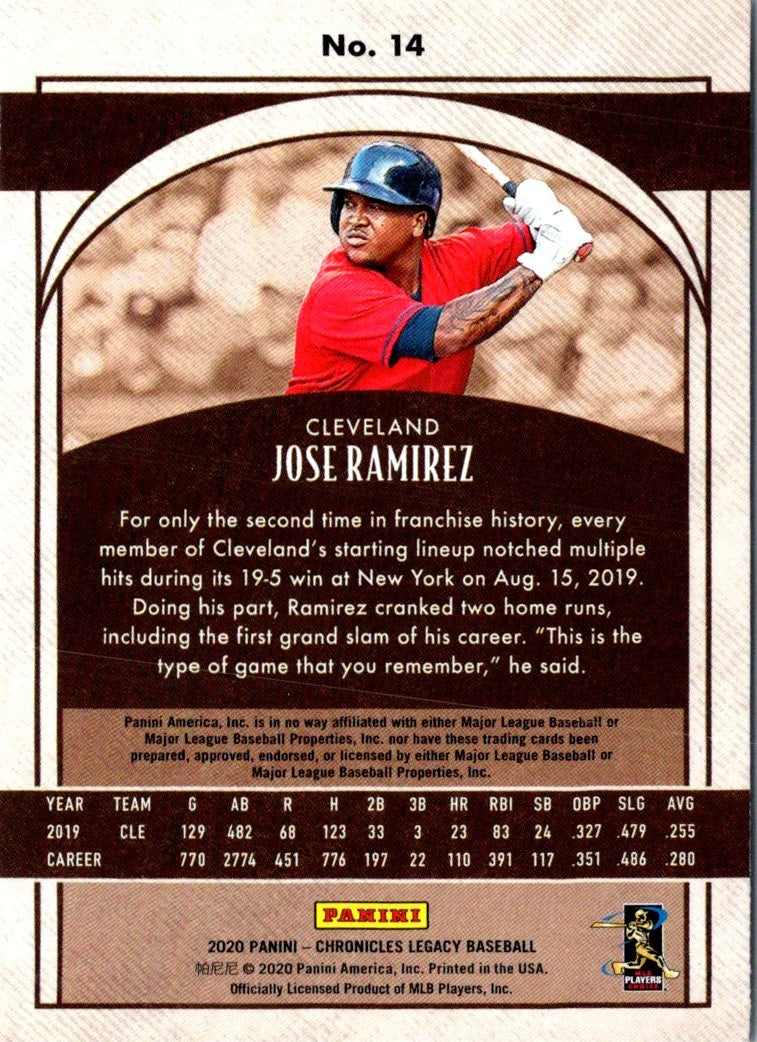 2020 Panini Chronicles Legacy Jose Ramirez