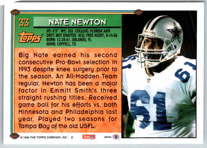 1994 Topps Nate Newton